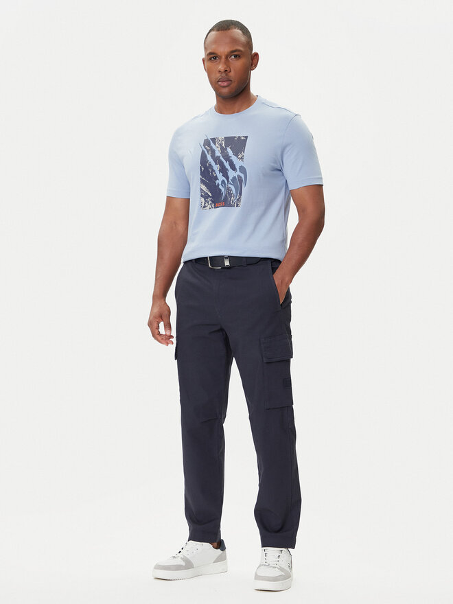 BOSS BOSS Camiseta Te_Animali 50546362 Azul marino Regular Fit