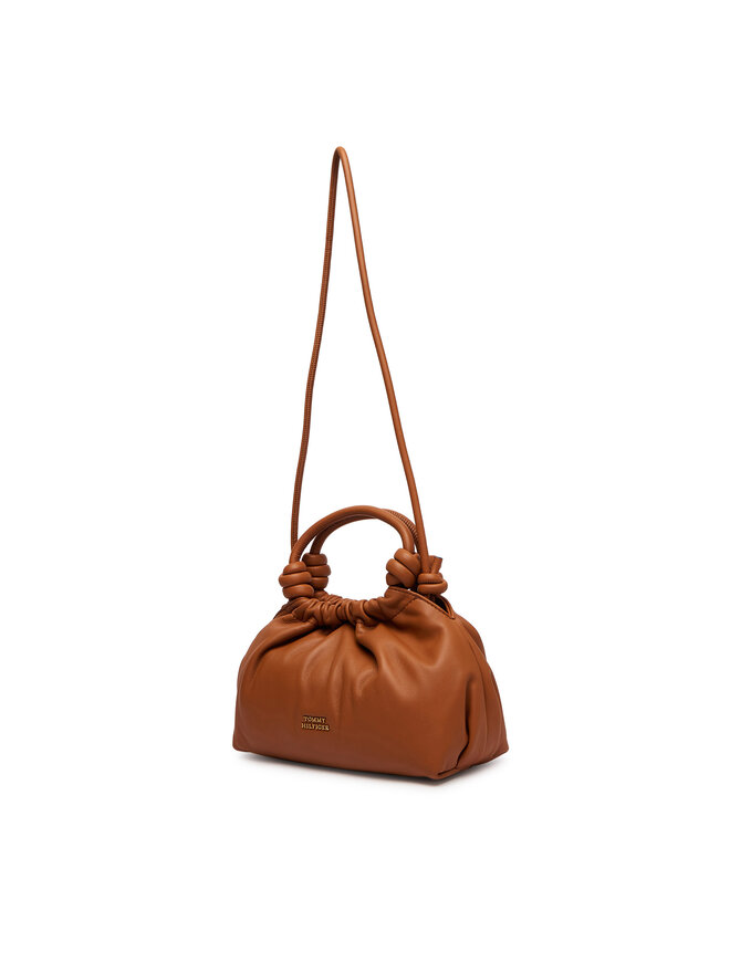 Tommy Hilfiger Handtasche Tommy Hilfiger Th Soft Leather Med Crossover AW0AW18369 Braun