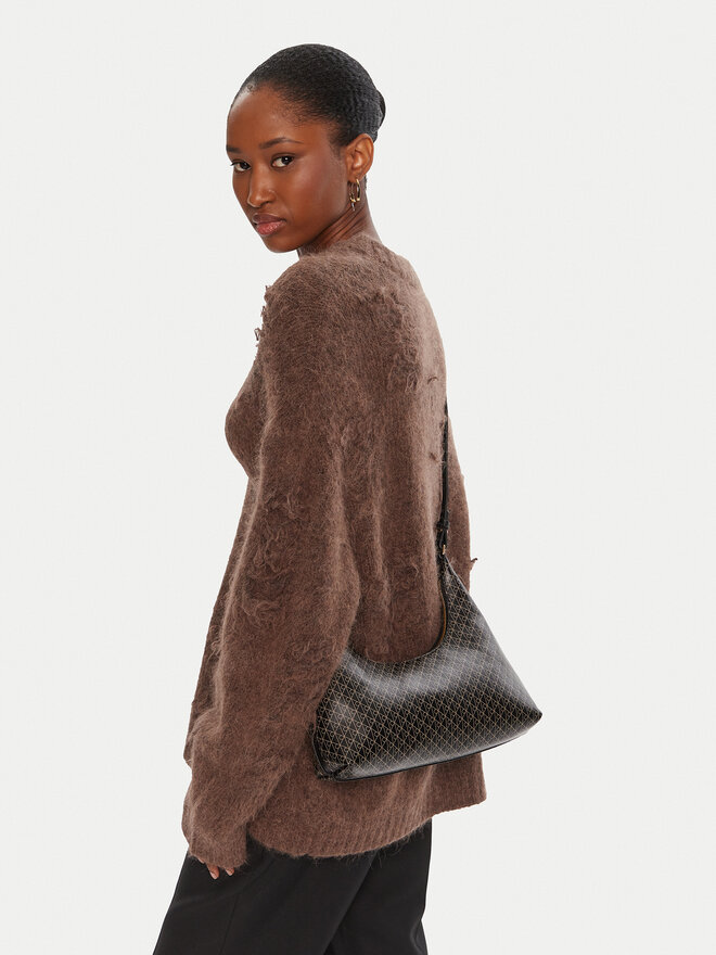 Calvin Klein Kabelka Calvin Klein Emblem Aop Conv Shoulder Bag LV04F3298G Černá