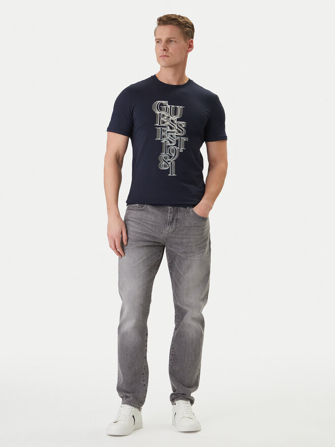 Guess Guess Футболка M6GI10 K2991 Cиній Slim Fit