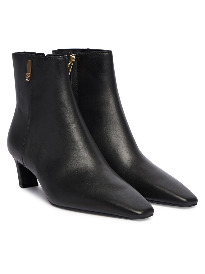 Tommy Hilfiger Stiefeletten Tommy Hilfiger Th Square Toe Kitten Bootie FW0FW08768 Schwarz
