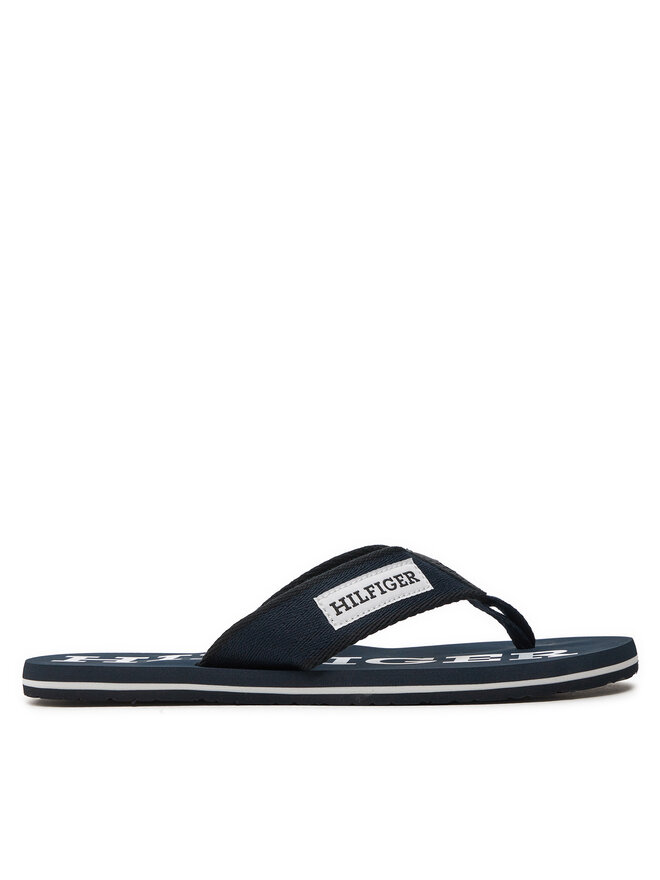Tommy Hilfiger Žabky Tommy Hilfiger Patch Hilfiger Beach Sandal FM0FM05024 Tmavomodrá