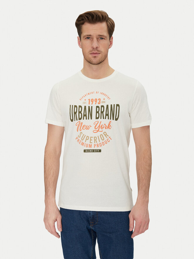Blend Blend Camiseta 20717759 Blanco Regular Fit