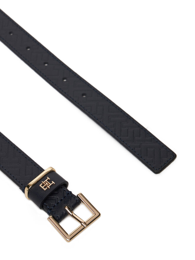 Tommy Hilfiger Dámský pásek Tommy Hilfiger Th Square 2.5 Mono Go AW0AW17974 Tmavomodrá