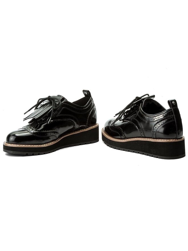 Richelieus Derbies Pepe Jeans Ramsy Tassel PLS10327 Noir chaussures