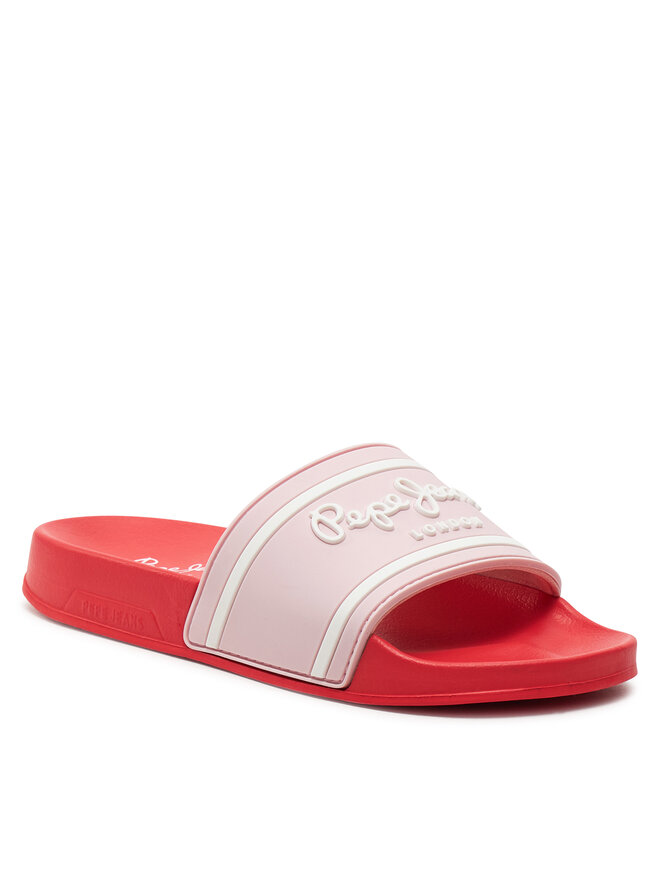 Pepe Jeans Natikače Pepe Jeans Slider Logo G PGS70061 Ružičasta