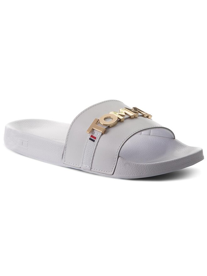 Tommy Hilfiger Şlapi Tommy Hilfiger Beach Slide FW0FW02965 Alb