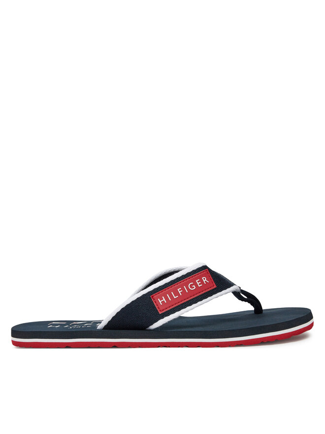Tommy Hilfiger Žabky Tommy Hilfiger Patch Hilfiger Beach Sandal FM0FM05435 Tmavomodrá