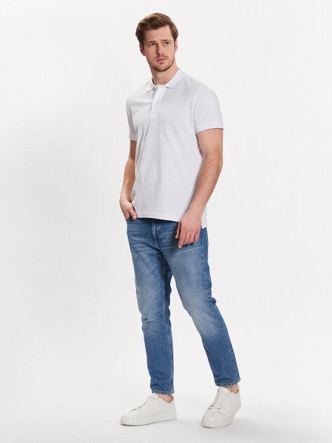 Geox Geox Polo majica Piquet M3510B-T2649 F1492 Bela Regular Fit