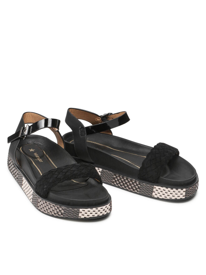 Wrangler Sandały Wrangler Amaya Woven WL21661A Czarny