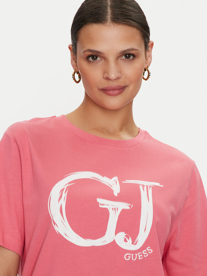 Guess Guess Póló Sara V4YI01 K8FQ4 Rózsaszín Regular Fit