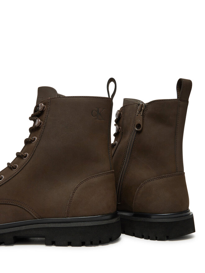 Calvin Klein Jeans Schnürstiefeletten Calvin Klein Jeans Eva Boot Mid Laceup Rebellious YM0YM01071 Braun