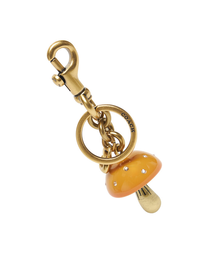 Coach Schlüsselanhänger Coach Mushroom CZ123 Goldfarben