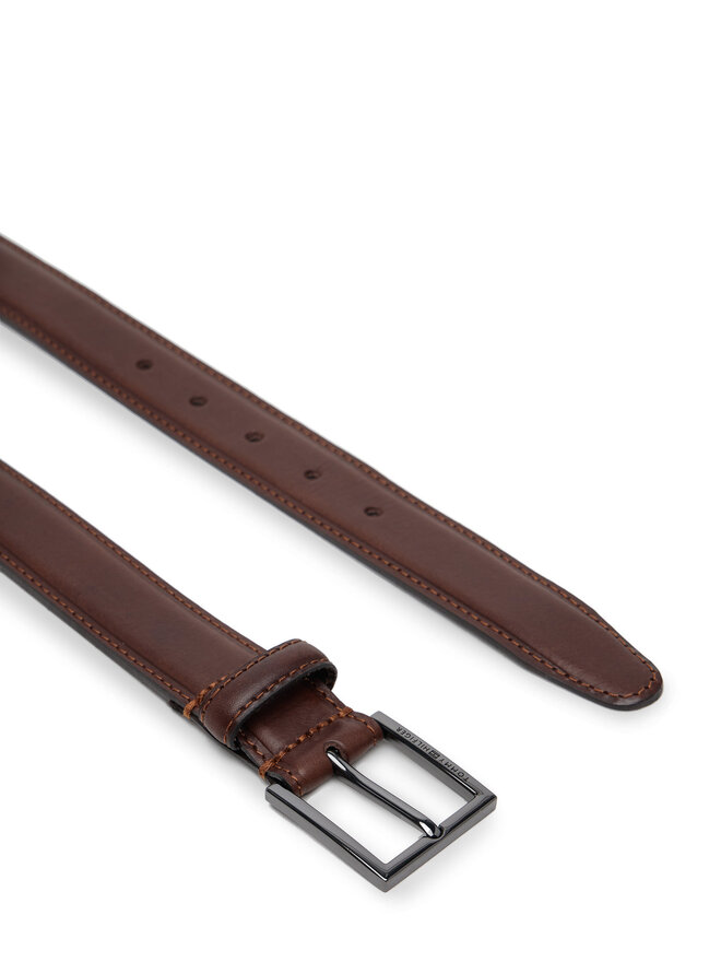 Tommy Hilfiger Ζώνη Ανδρική Tommy Hilfiger Hudson Leather 3.0 AM0AM13379 Καφέ
