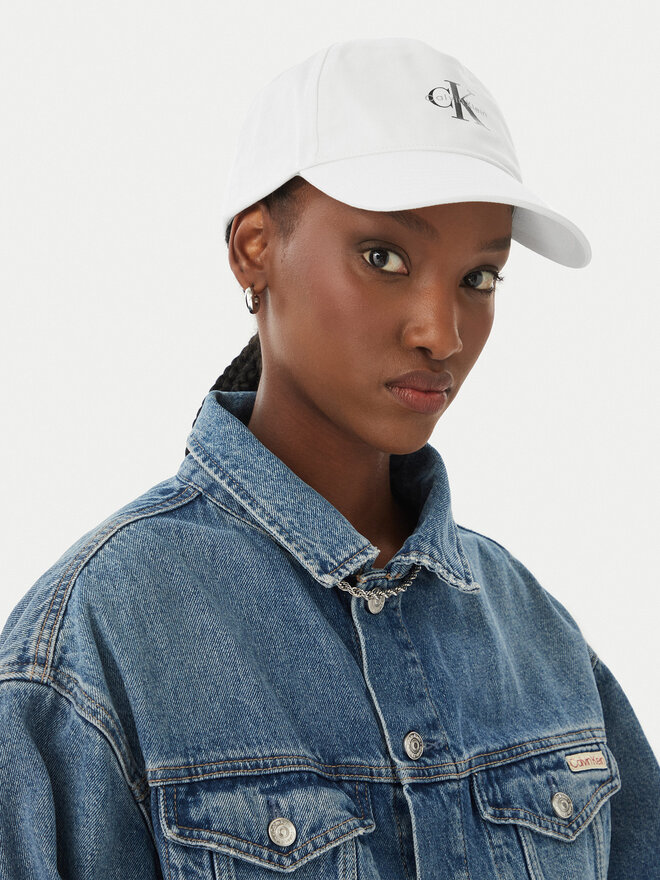 Calvin Klein Cap Calvin Klein Monologo Printed Baseball Cap LV04K5027G Weiß