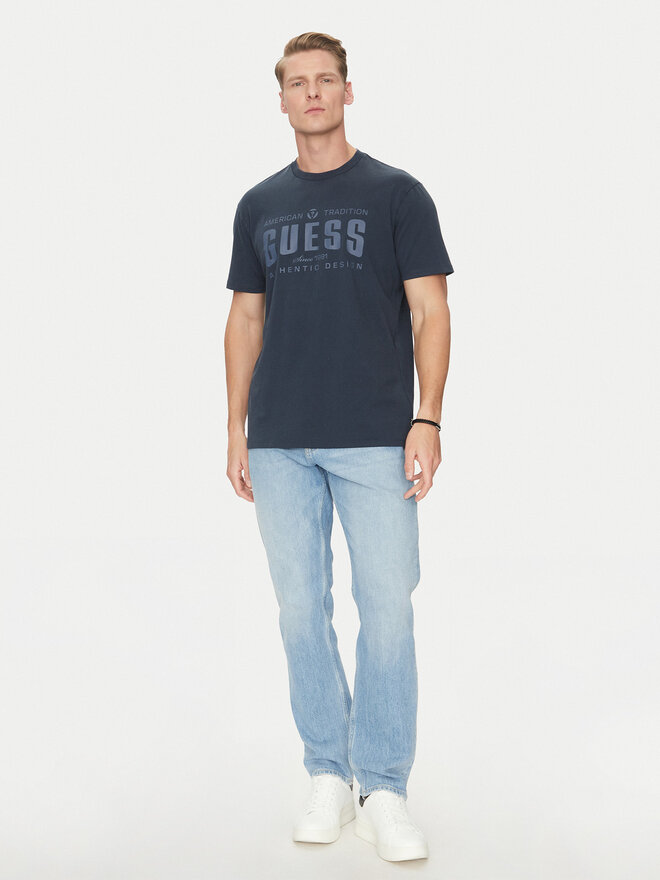 Guess Guess Marškinėliai M5GI27 KBW41 Tamsiai mėlyna Regular Fit
