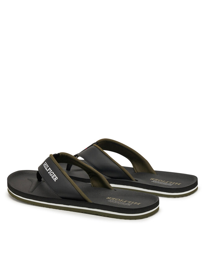 Tommy Hilfiger Čības uz pirksta Tommy Hilfiger Padded Comfort Hilfiger B Sandal FM0FM05440 Melns