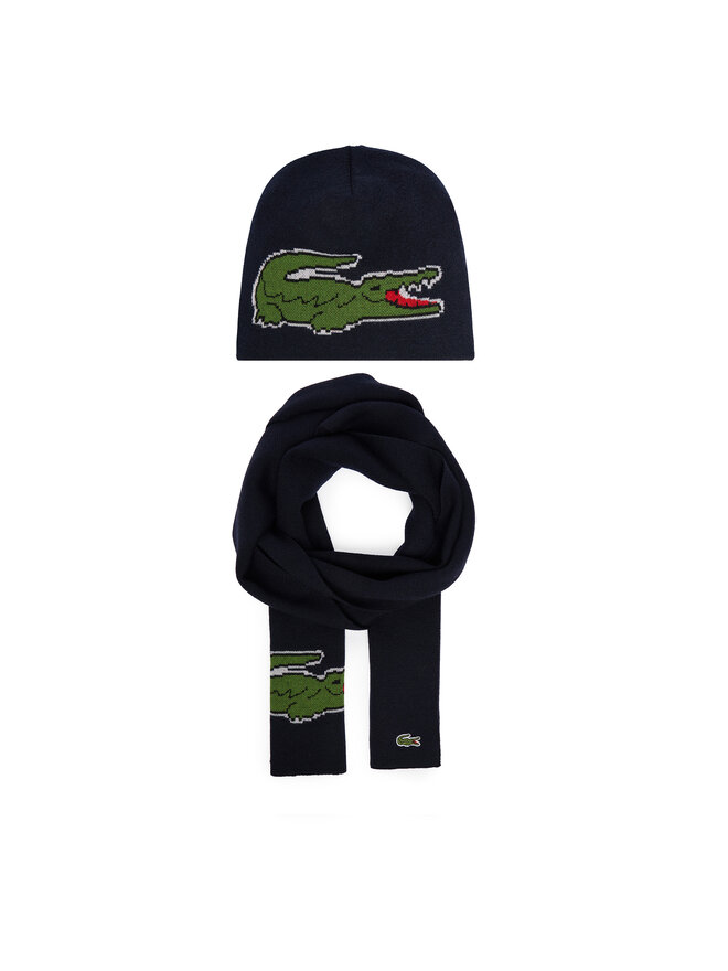 Lacoste Набір Шарф і Шапка Lacoste RB1515-00 Cиній