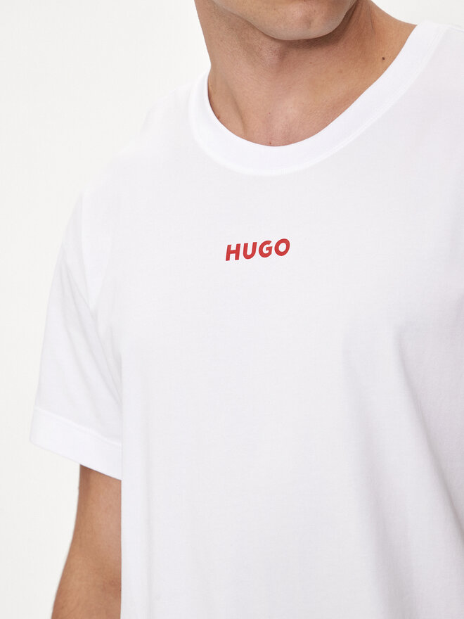 HUGO HUGO Camiseta Linked 50518646 Blanco Relaxed Fit