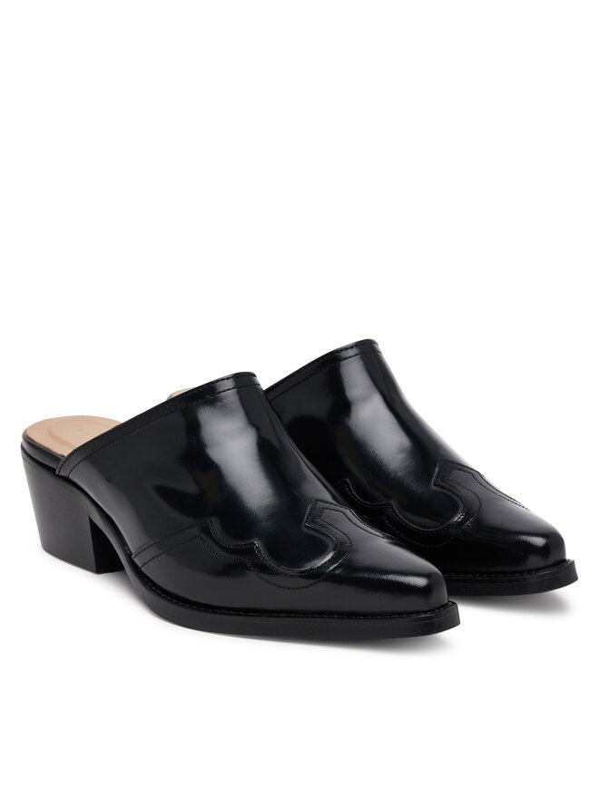Tommy Hilfiger Pantoletten Tommy Hilfiger Western Abrasivato FW0FW08887 Schwarz