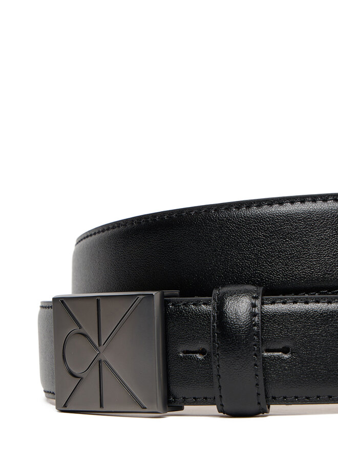 Calvin Klein Ζώνη Ανδρική Calvin Klein Emblem Plaque Buckle 32Mm LV04D7046G Μαύρο