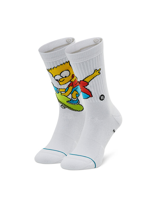 Chaussettes hautes unisex Stance Bart Simpson A556A22BAR Blanc chaussures