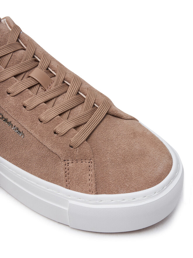 Calvin Klein Sneakersy Calvin Klein Flatform Cup Lace Up W/Ml HW0HW02282 Brązowy