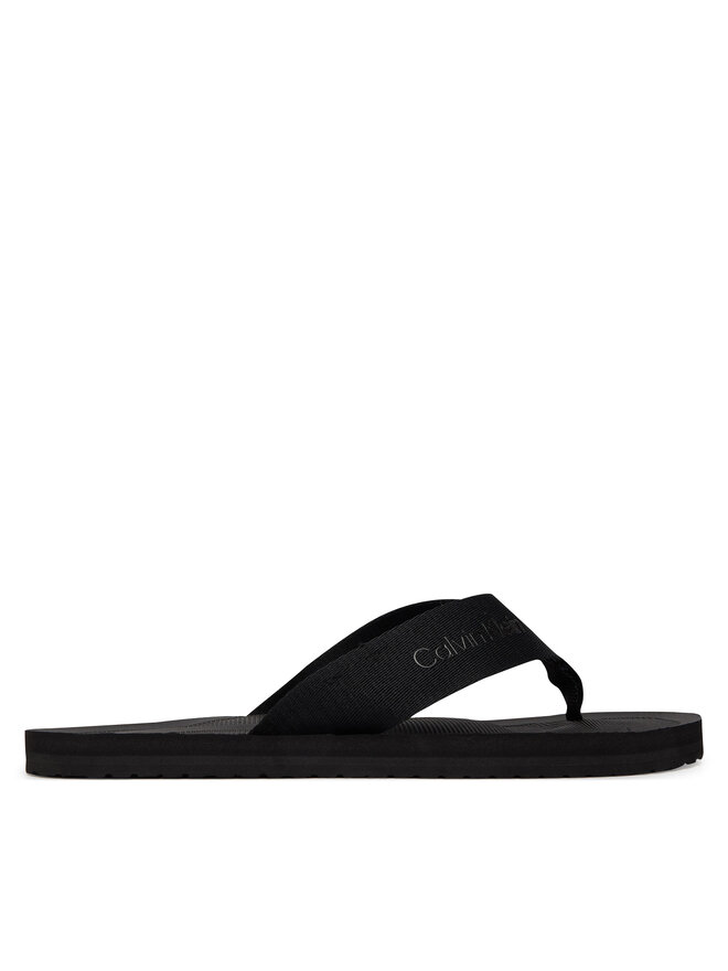 Calvin Klein Zehentrenner Calvin Klein Logo Webbing Strap HM0HM02106 Schwarz