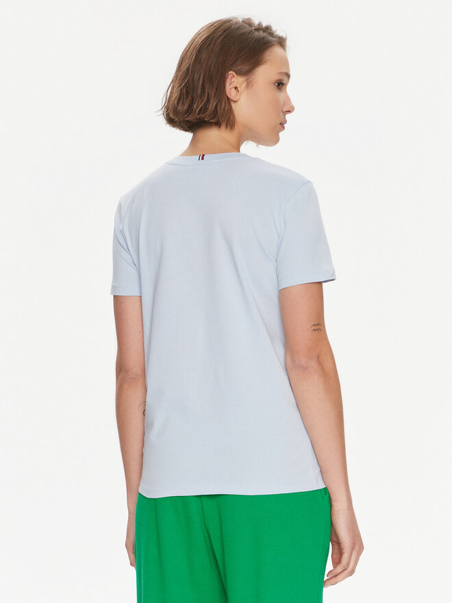 Tommy Hilfiger Tommy Hilfiger Camiseta Signature WW0WW41674 Celeste Regular Fit
