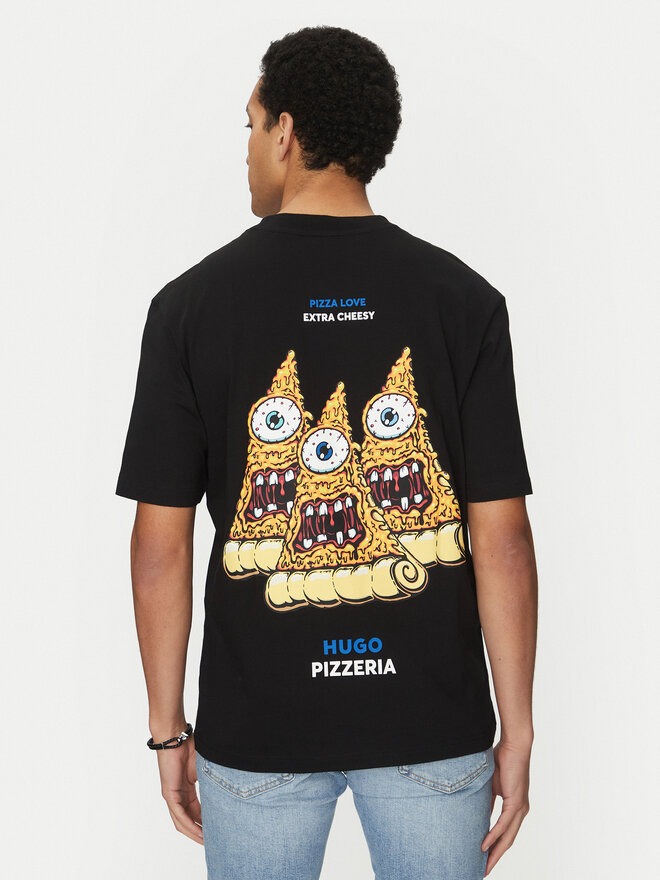 HUGO HUGO T-Shirt Nizzerio 50533390 Μαύρο Regular Fit