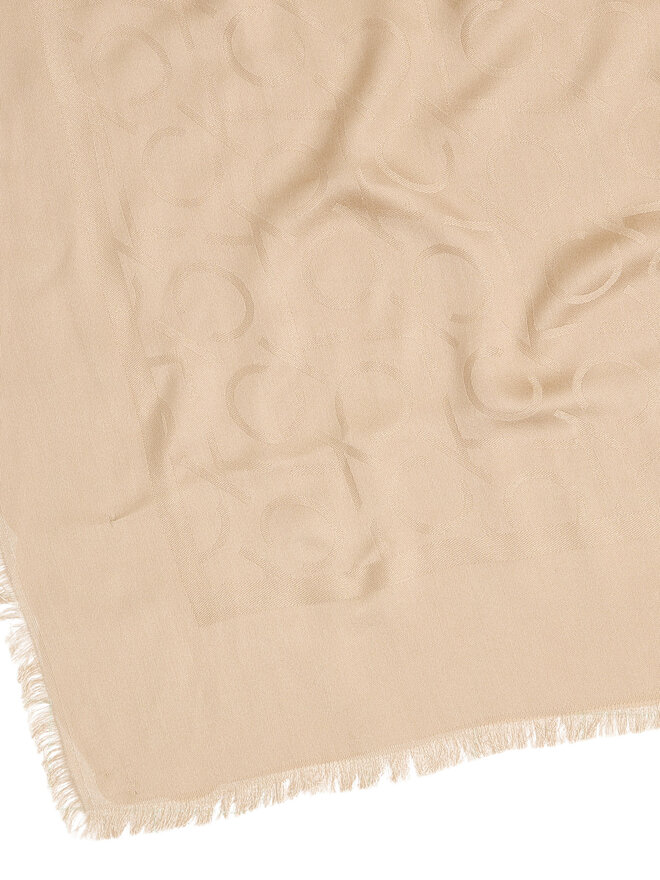 Calvin Klein Foulard Calvin Klein Shiny Jacquard Monogram K60K612974 Beige