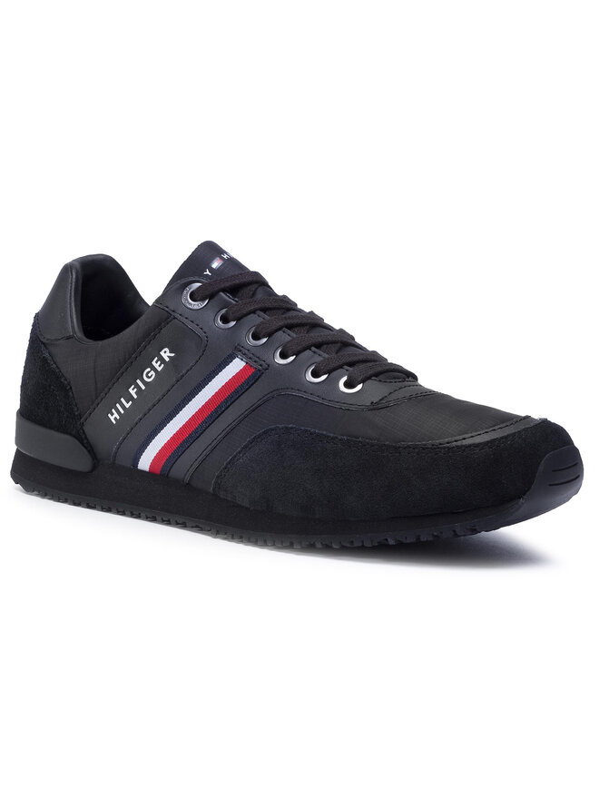 Tommy Hilfiger Снікерcи Tommy Hilfiger Iconic Material Mix Runner FM0FM02847 Чорний