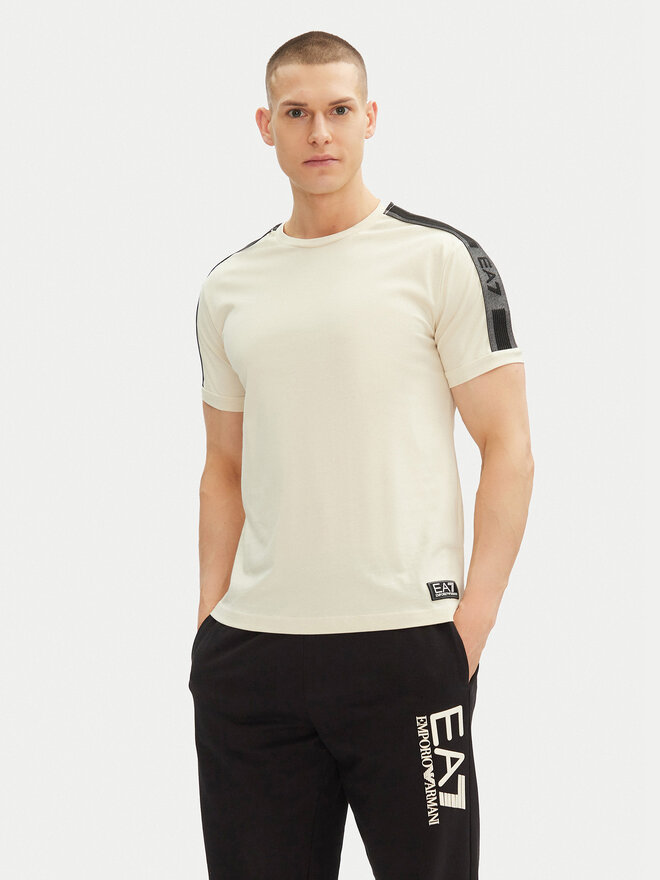 EA7 Emporio Armani EA7 Emporio Armani Camiseta 7M000138 AF10375 U1079 Écru Regular Fit