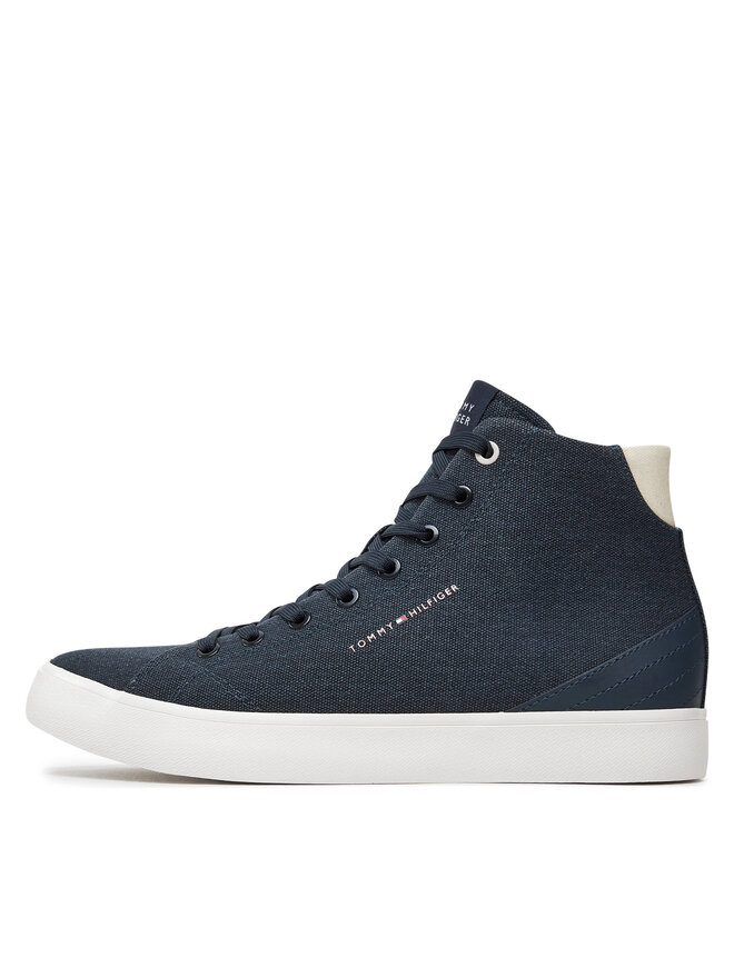 Tommy Hilfiger Tenisówki Tommy Hilfiger Th Hi Vulc Summer Cvs FM0FM05076 Granatowy