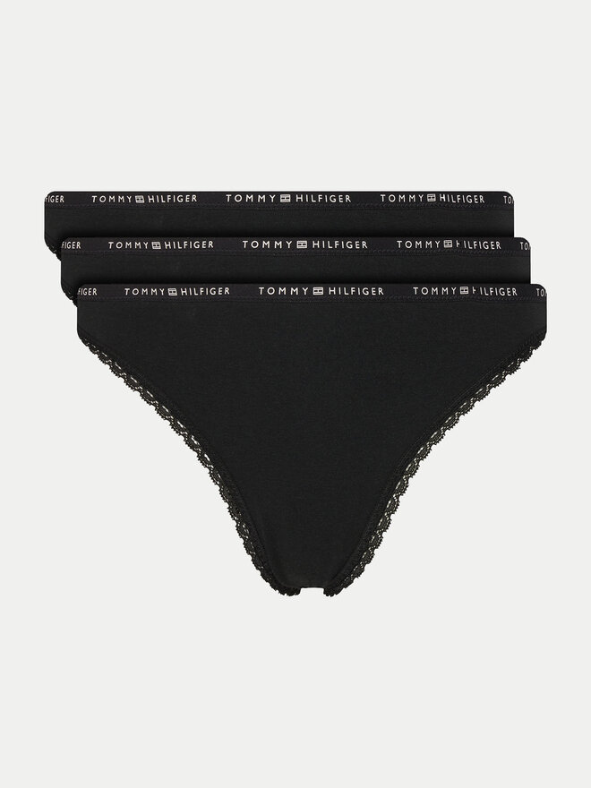 Tommy Hilfiger Tommy Hilfiger 3 db tanga UW0UW05954 Fekete