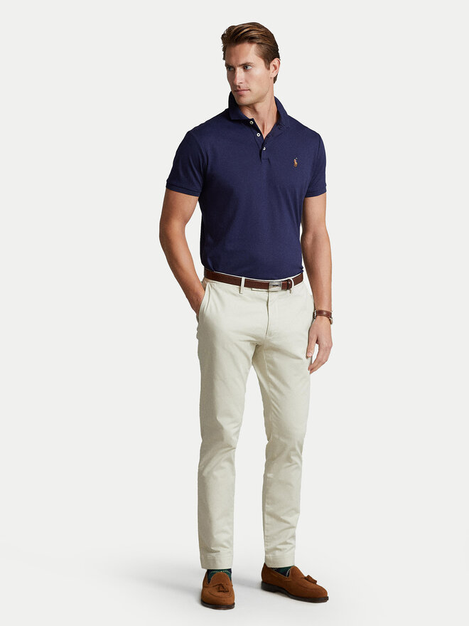 Polo Ralph Lauren Polo Ralph Lauren Поло 710713130006 Cиній Custom Slim Fit
