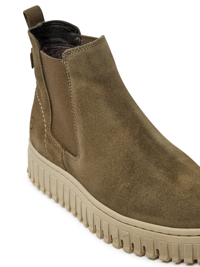 Tamaris Kotníková obuv s elastickým prvkem Tamaris 1-25405-43 Khaki