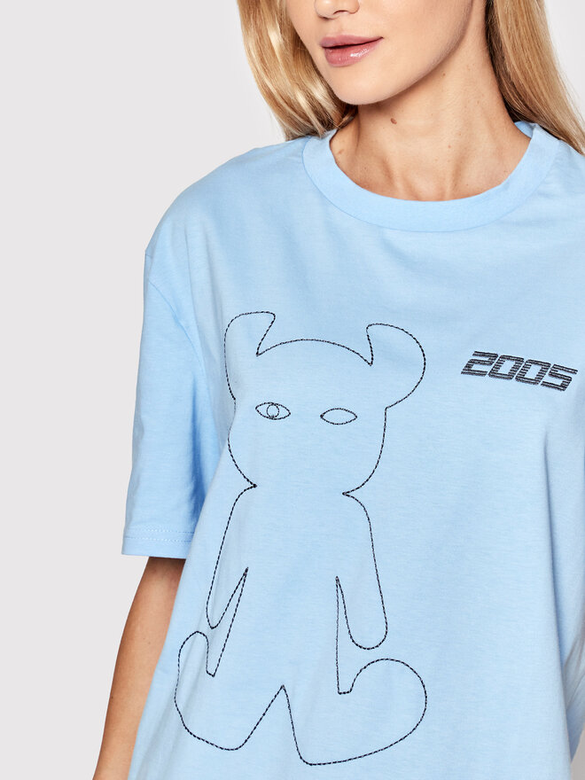 2005 2005 T-Shirt Unisex Horned Γαλάζιο Relaxed Fit