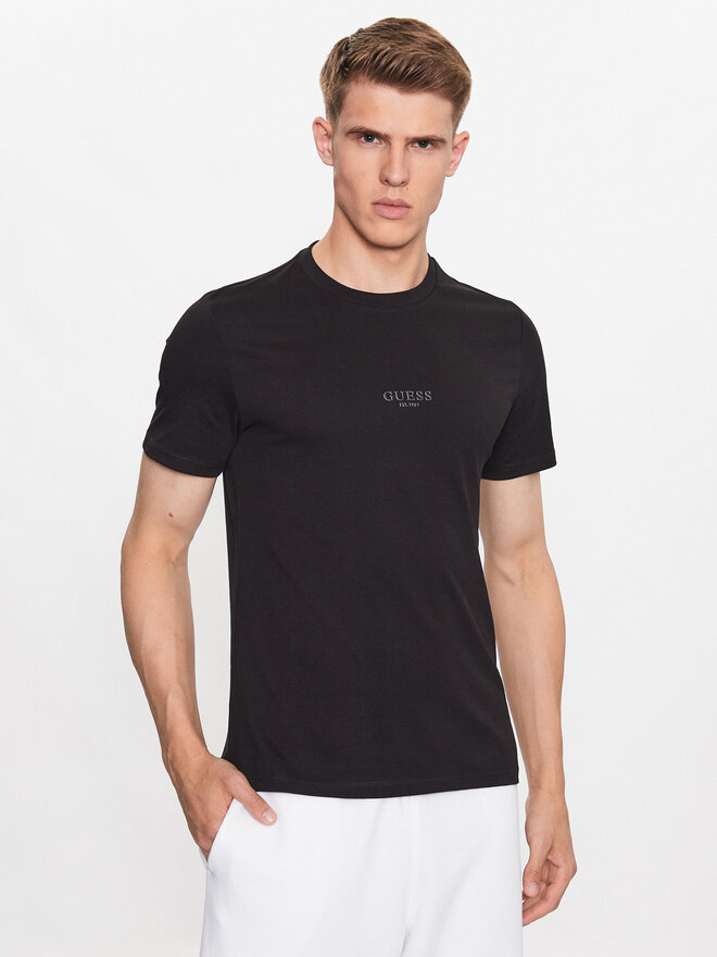 Guess Guess Marškinėliai Aidy M2YI72 I3Z14 Juoda Slim Fit