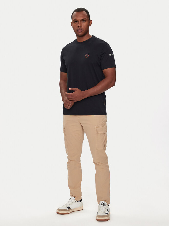 Napapijri Napapijri T-Shirt S-Badge NP0A4I3N Μαύρο Regular Fit