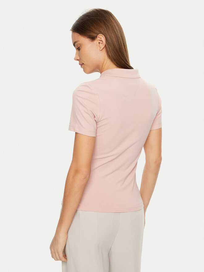 Tommy Hilfiger Tommy Hilfiger Polo marškinėliai 1985 WW0WW43225 Rožinė Slim Fit
