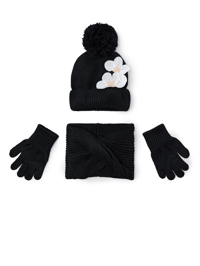 Mayoral Set Mütze, Loop-Schal und Handschuhe Mayoral 10071 Schwarz