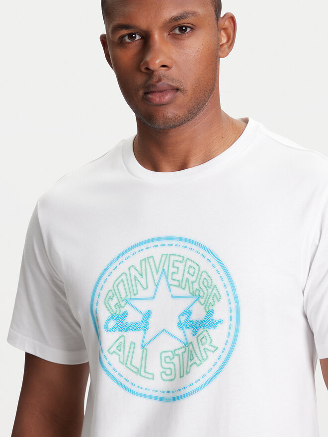 Converse Converse Camiseta Neon Sign All Star Patch 10027722-A02 Blanco Regular Fit