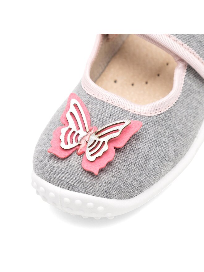 Nelli Blu Pantuflas Nelli Blu Balerinki motyl III Gris