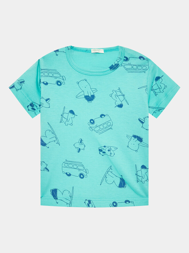 United Colors Of Benetton United Colors Of Benetton Футболка 30HPA1031 Голубий Regular Fit