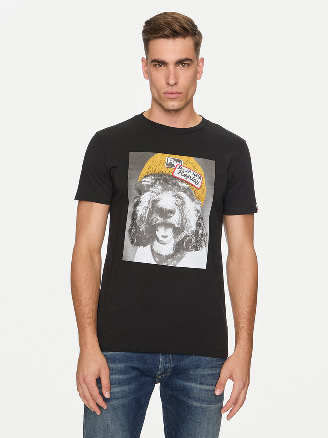 REPLAY REPLAY Camiseta M6951 .000.2660 Negro Regular Fit