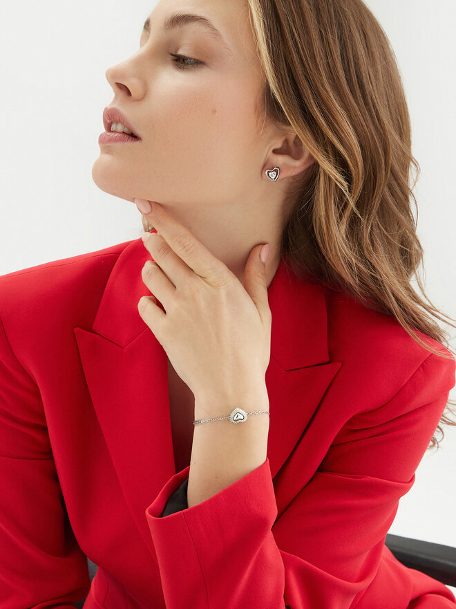 Guess Bransoletka Guess JUBB05 022JW Srebrny