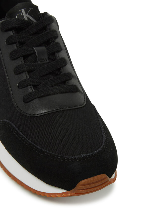 Calvin Klein Jeans Sneakersy Calvin Klein Jeans Retro Runner Low Laceup Canvas YW0YW01888 Czarny