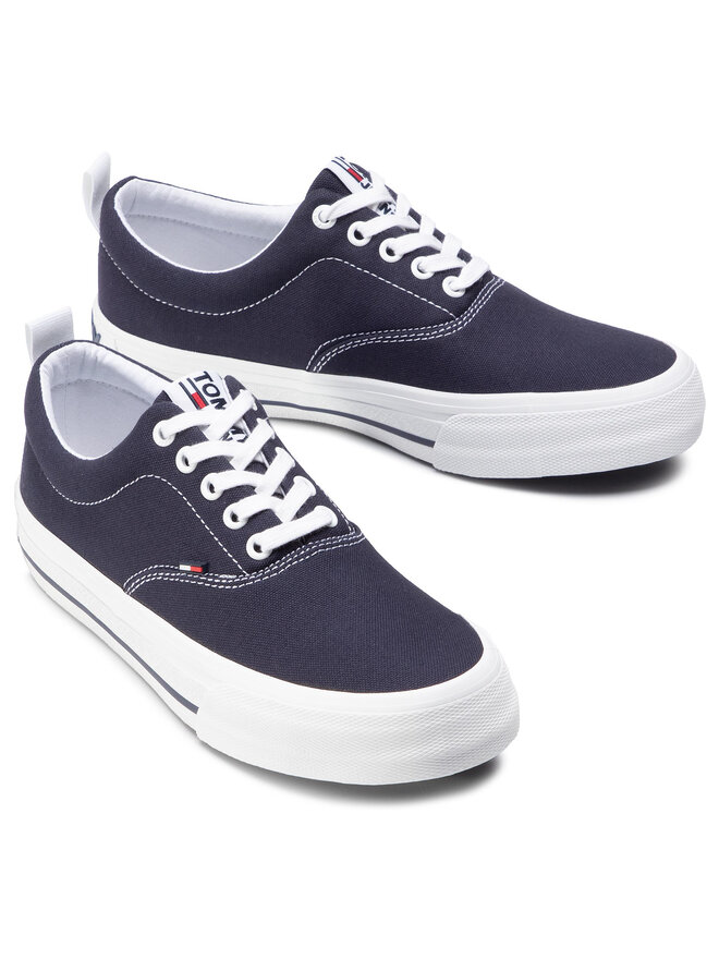 Sneakers aus Stoff Tommy Jeans Classic Low Tommy Jeans Sneaker EM0EM00405 Dunkelblau eschuhe