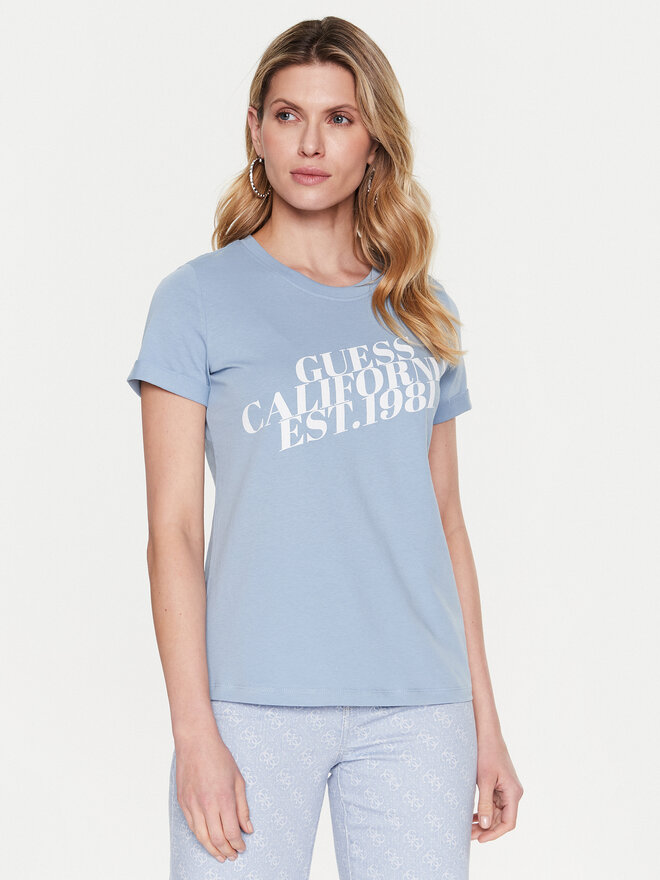 Guess Guess Camiseta Aurelia W3RI26 JA914 Azul Regular Fit